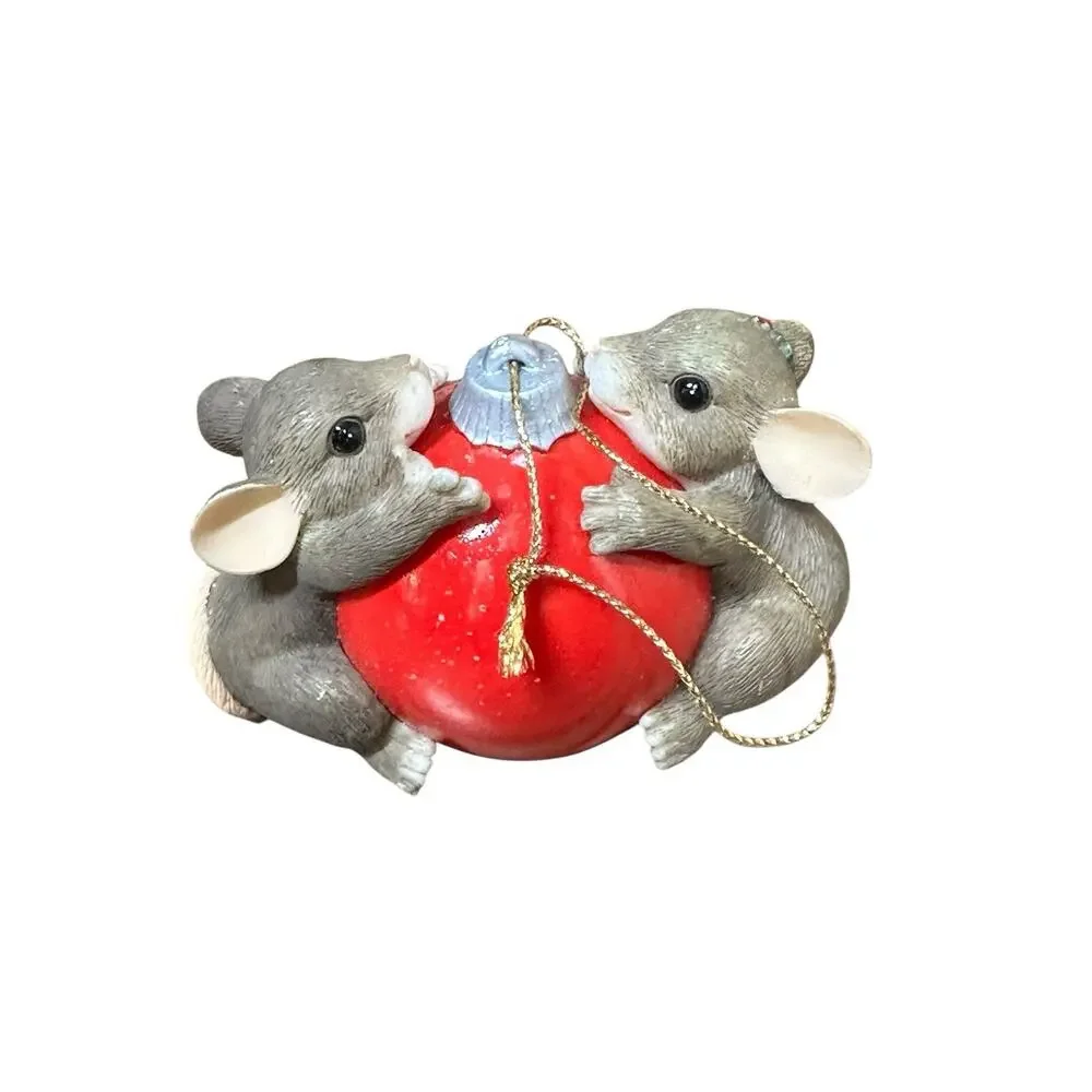 CHARMING TAILS Our First Christmas Ball With You Limited Edition Mice Vtg‎ 90s